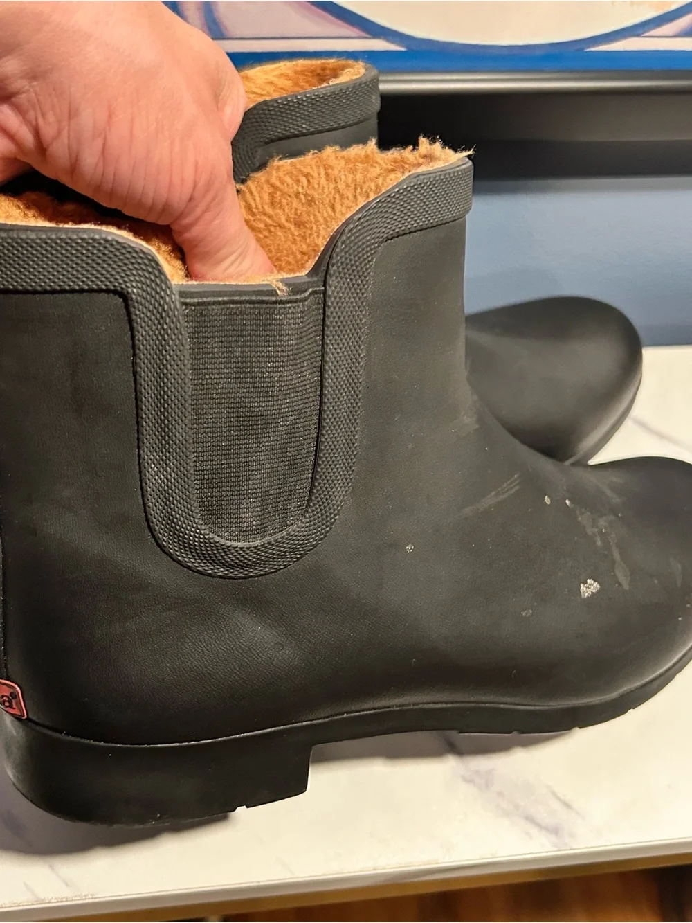 Chooka Waterproof Fur Lined Utility Boots Ankle Rain Booties